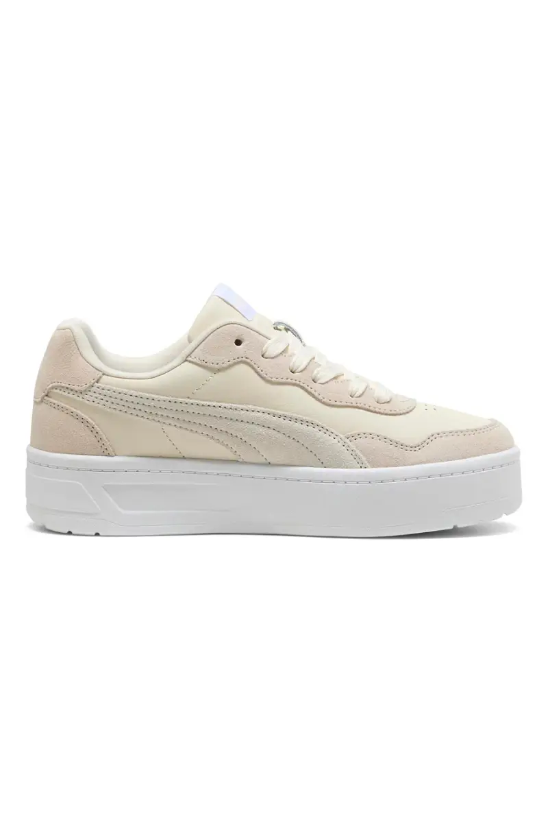 Sneakers Beige con Platform PUMA COURT LALLY SKYE SD [BEIGE] miniatura 4