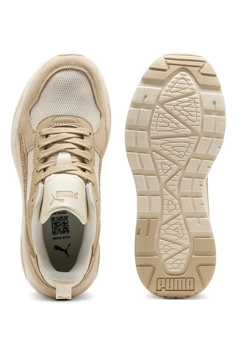 Sneakers beige e panna in mesh Puma Trinity 2 Lt Topcat [BEIGE] miniatura 4