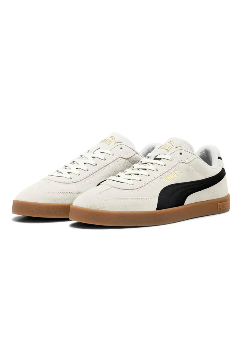 Sneakers beige in suede con suola in gomma Puma Club II Era Suede [BIANCO] miniatura 2