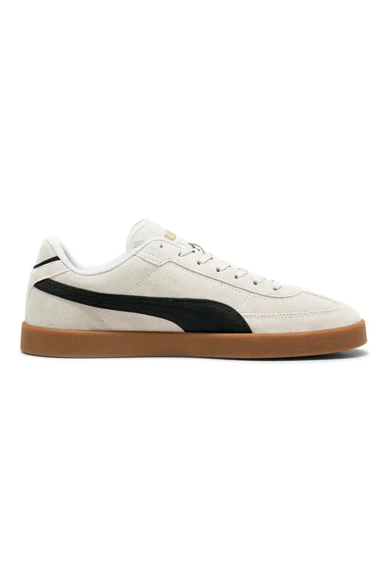 Sneakers beige in suede con suola in gomma Puma Club II Era Suede [BIANCO] miniatura 3