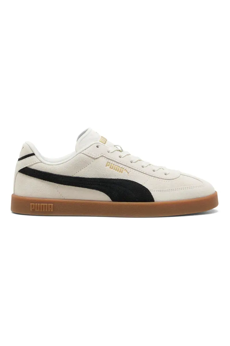 Sneakers beige in suede con suola in gomma Puma Club II Era Suede [BIANCO]