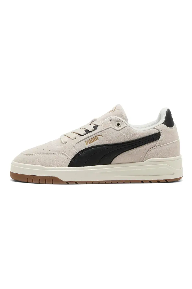 Sneakers beige in tessuto scamosciato con dettagli neri Puma Shuffle Downtown SD [BIANCO]