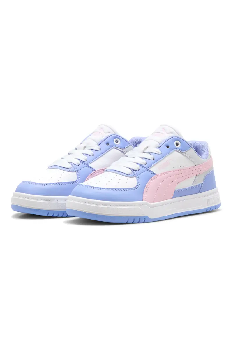 Sneakers bianche azzurre e rosa Puma Caven III Block Jr [AZZURRO miniatura 2