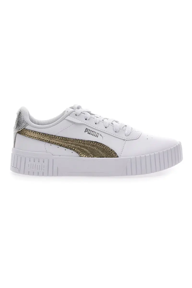 Sneakers Bianche Casula con Lacci Puma Carina 2 0 Mettalic Shine [BIANCO
