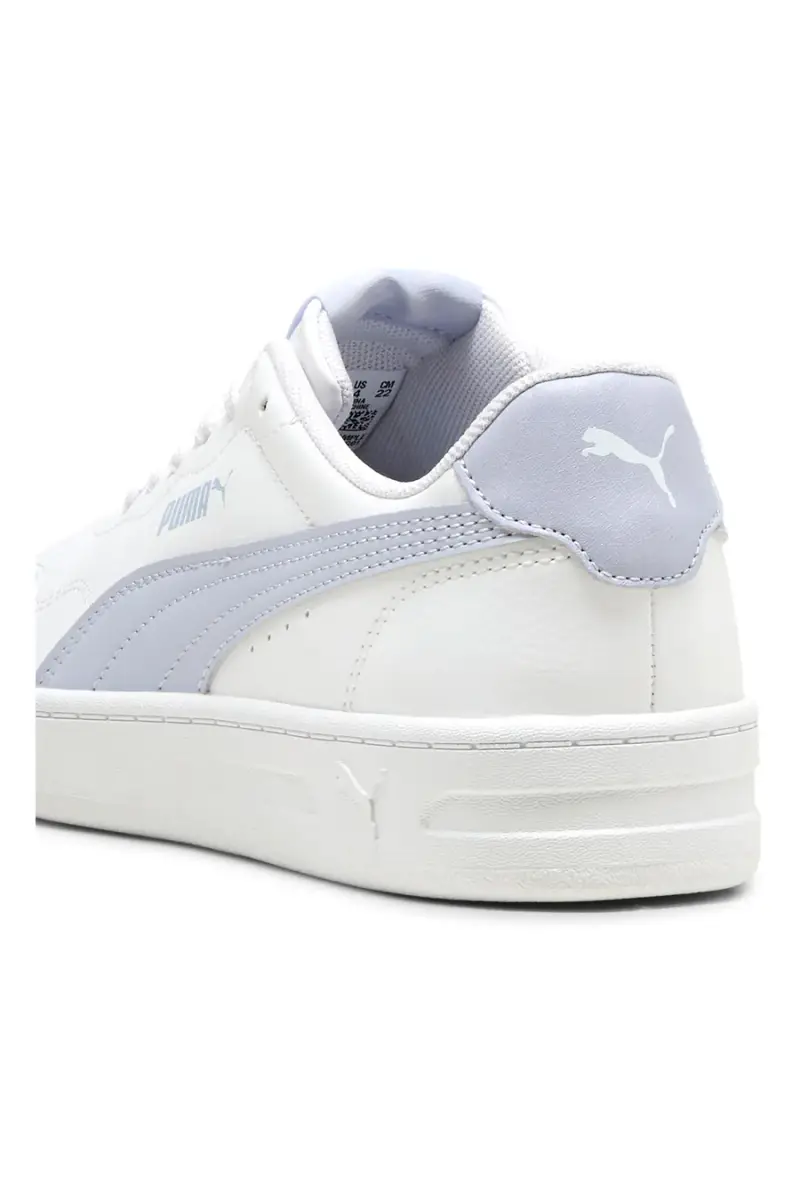 Sneakers Bianche con Bande Azzurre PUMA COURT LALLY JR [BIANCO] miniatura 3