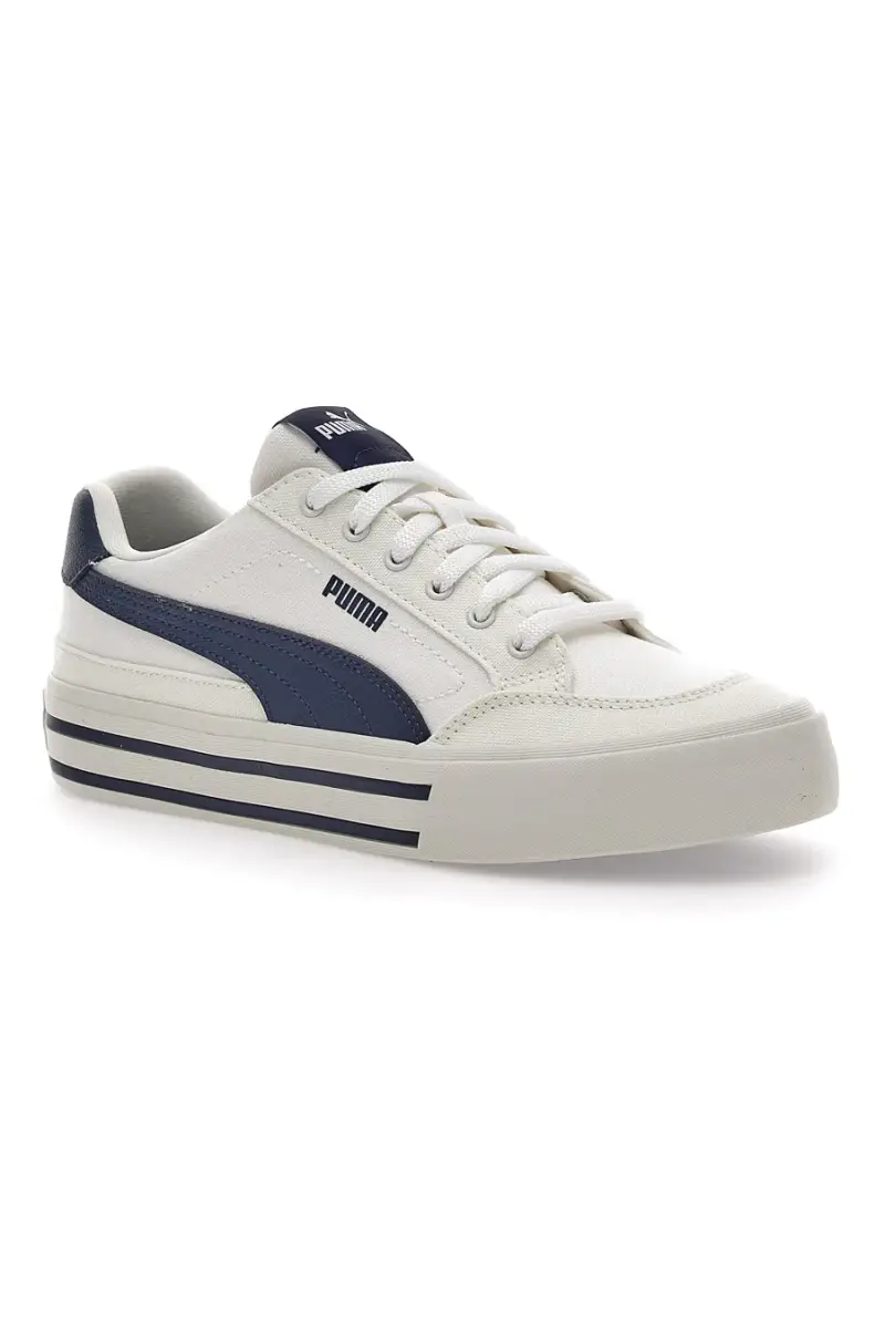 Sneakers Bianche Con Dettagli Blu da Uomo Puma Court Classic Vulc FS [BIANCO] miniatura 2