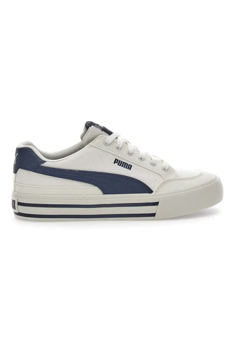 Sneakers Bianche Con Dettagli Blu da Uomo Puma Court Classic Vulc FS [BIANCO]