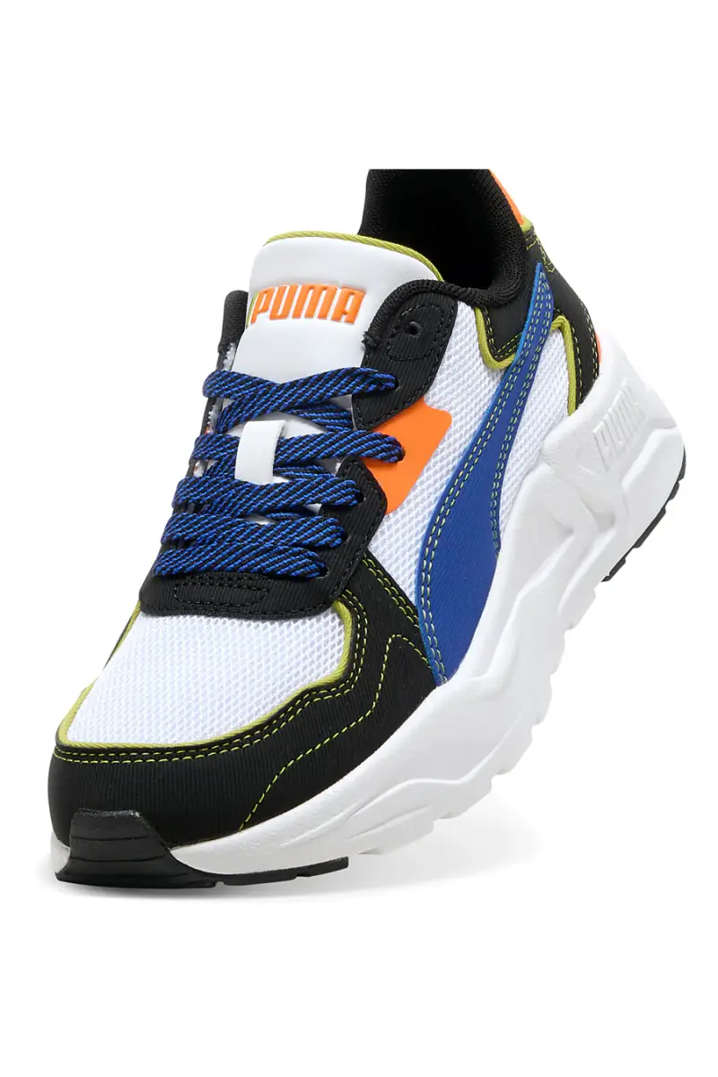 Sneakers Bianche con Dettagli Blu e Arancione PUMA TRINITY LITE STARBLITZ JR [BIANCO miniatura 3