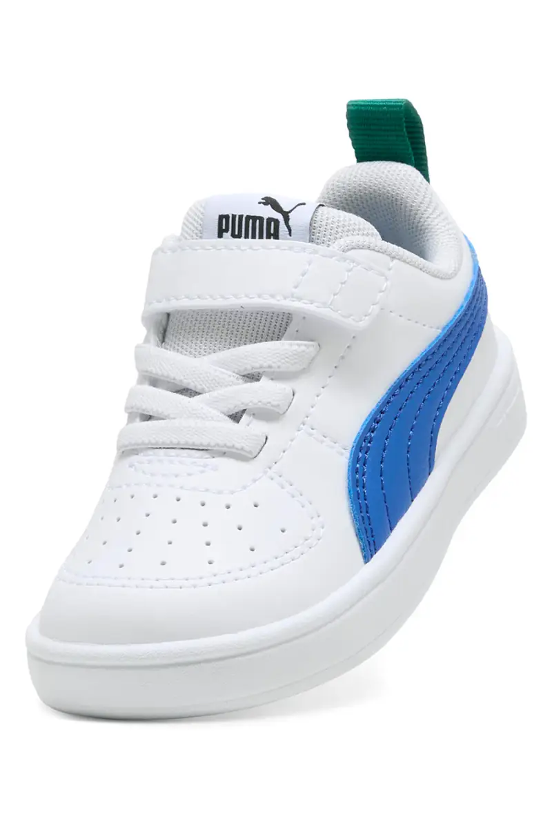 Sneakers bianche con dettagli blu e passante posteriore Puma Rickie AC+ Inf [ND] miniatura 3