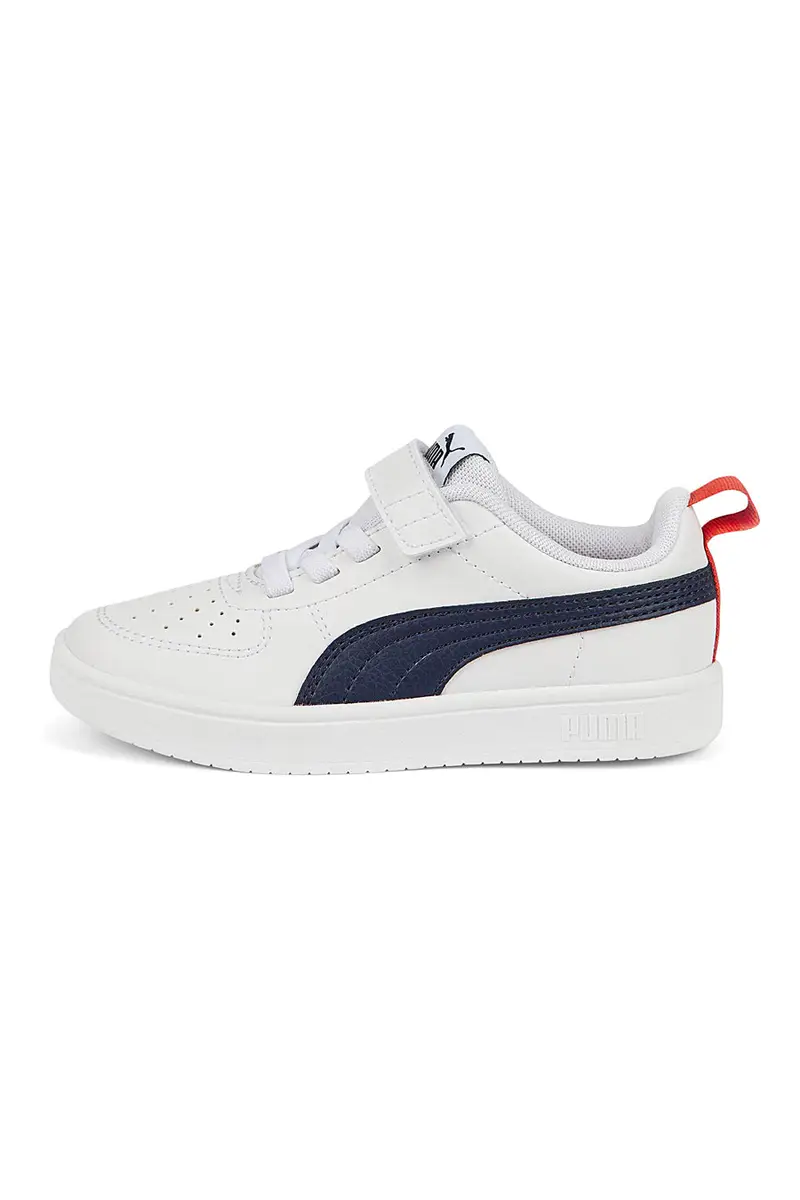 Sneakers bianche con dettagli blu e rossi Puma Rickie AC+ PS [BIANCO]