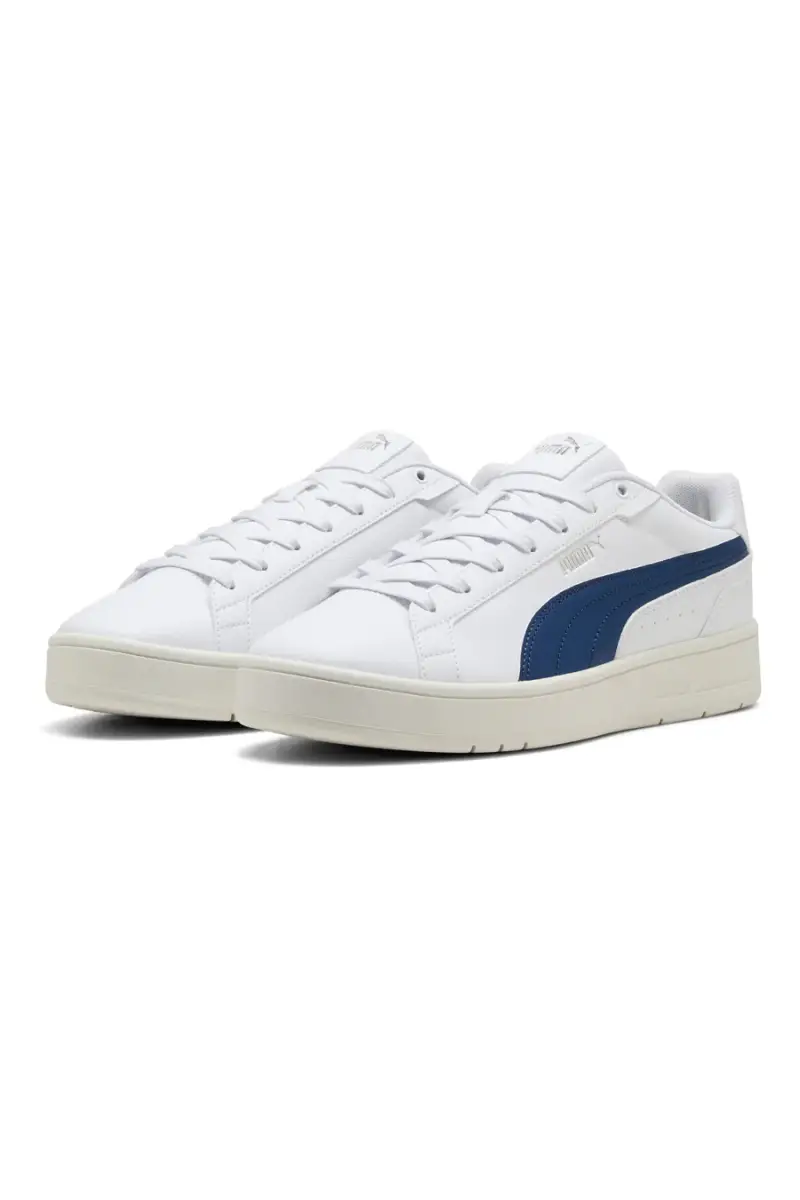 Sneakers bianche con dettagli blu e soletta SoftFoam+ Puma Court Classico [BIANCO miniatura 2