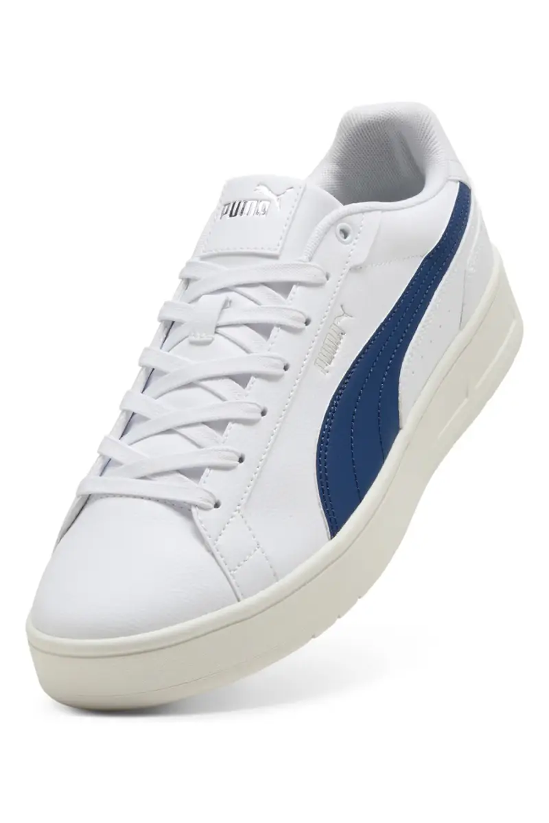 Sneakers bianche con dettagli blu e soletta SoftFoam+ Puma Court Classico [BIANCO miniatura 3