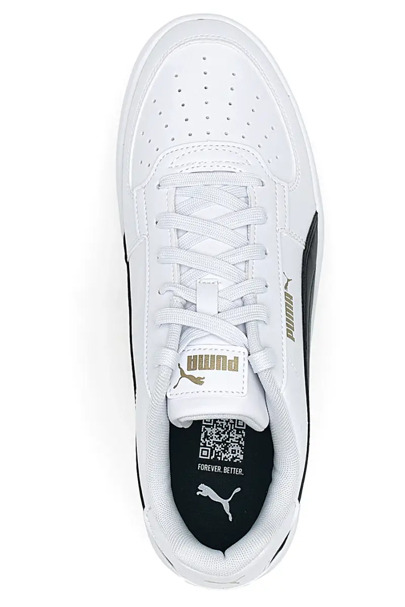 Sneakers bianche con dettagli neri e logo dorato Puma Caven 2 [WHITE miniatura 3
