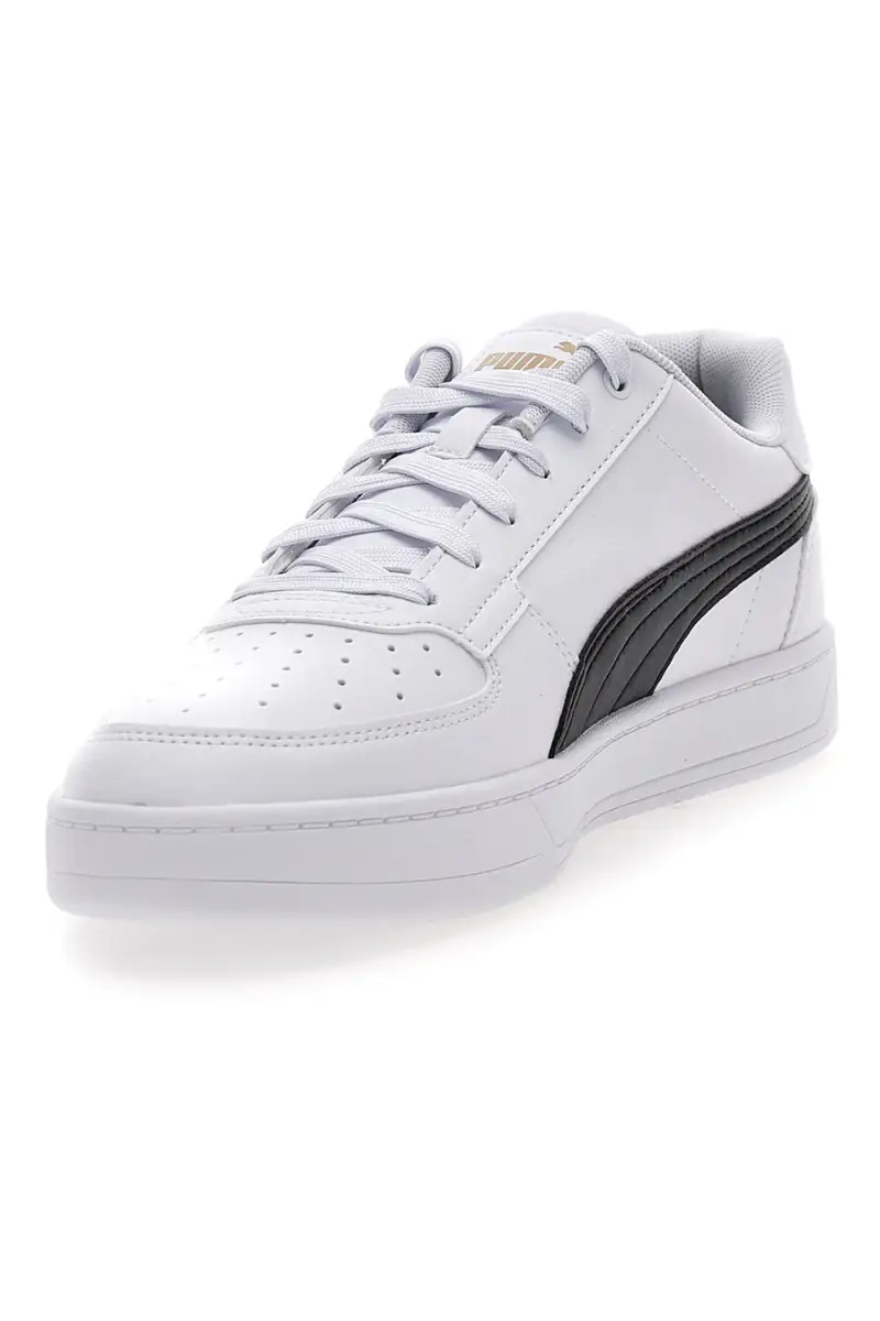Sneakers bianche con dettagli neri e logo dorato Puma Caven 2 [WHITE miniatura 4