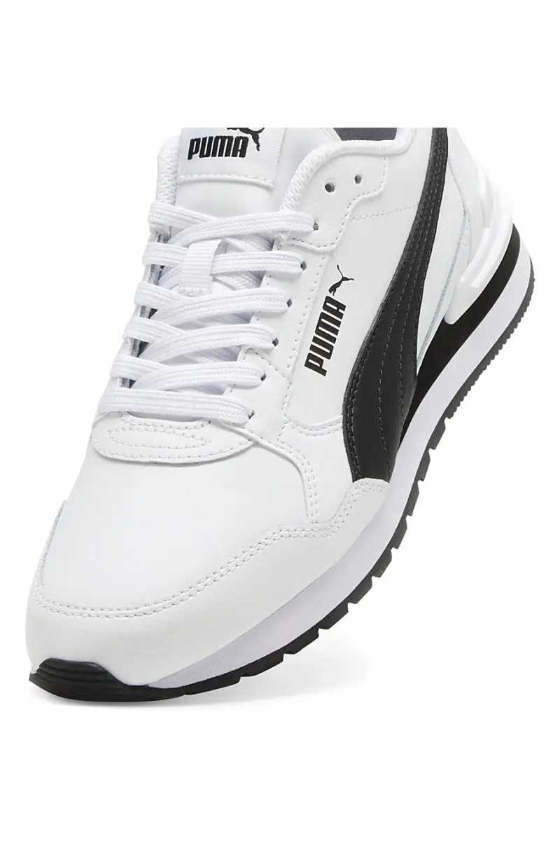Sneakers bianche con dettagli neri e soletta SoftFoam+ Puma ST Runner v4 L Jr [BIANCO] miniatura 4