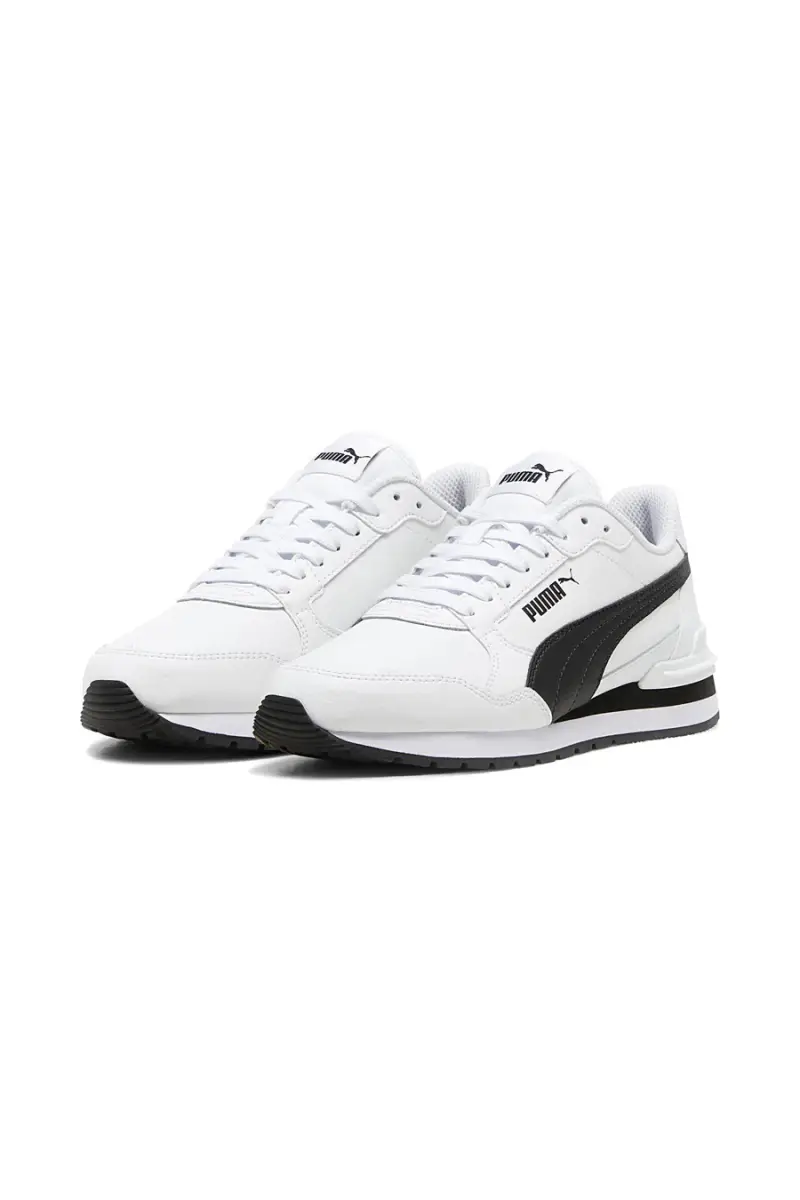 Sneakers bianche con dettagli neri e soletta SoftFoam+ Puma ST Runner v4 L Jr [BIANCO] miniatura 5