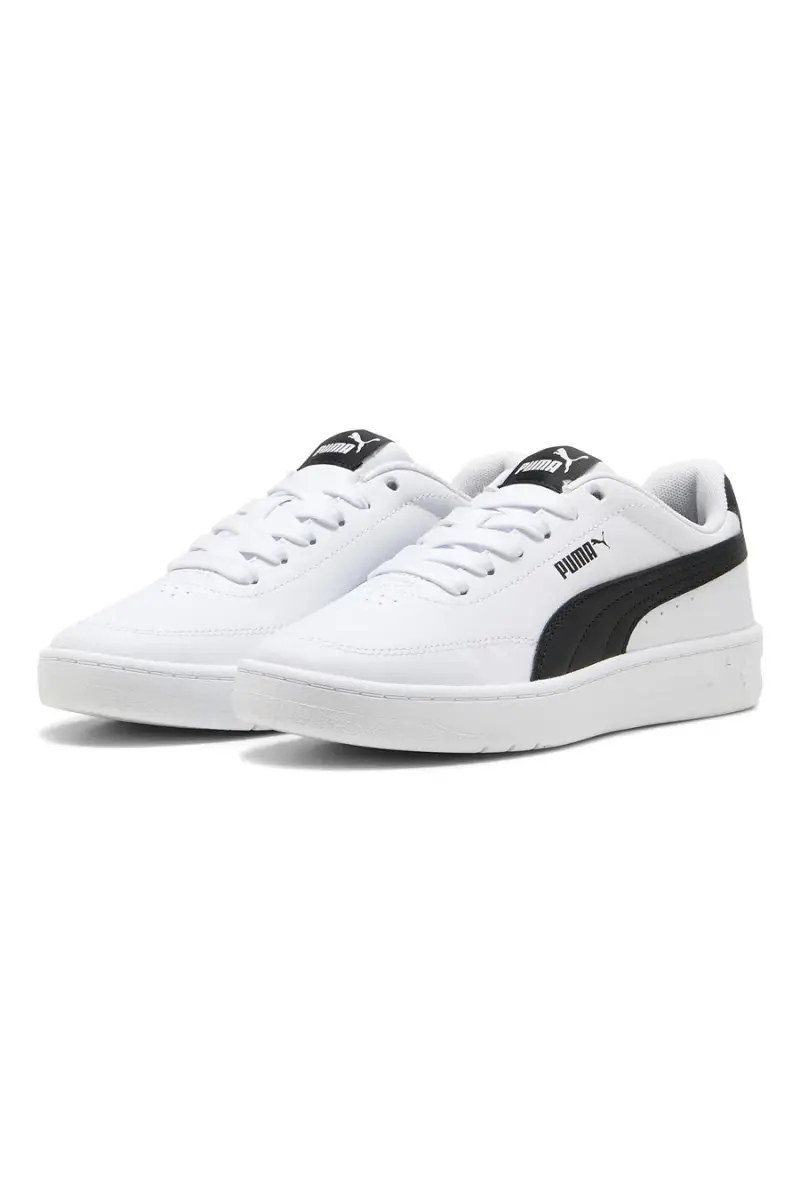 Sneakers bianche con dettagli neri sportive Puma Court Classic Clean Jr [BIANCO miniatura 2