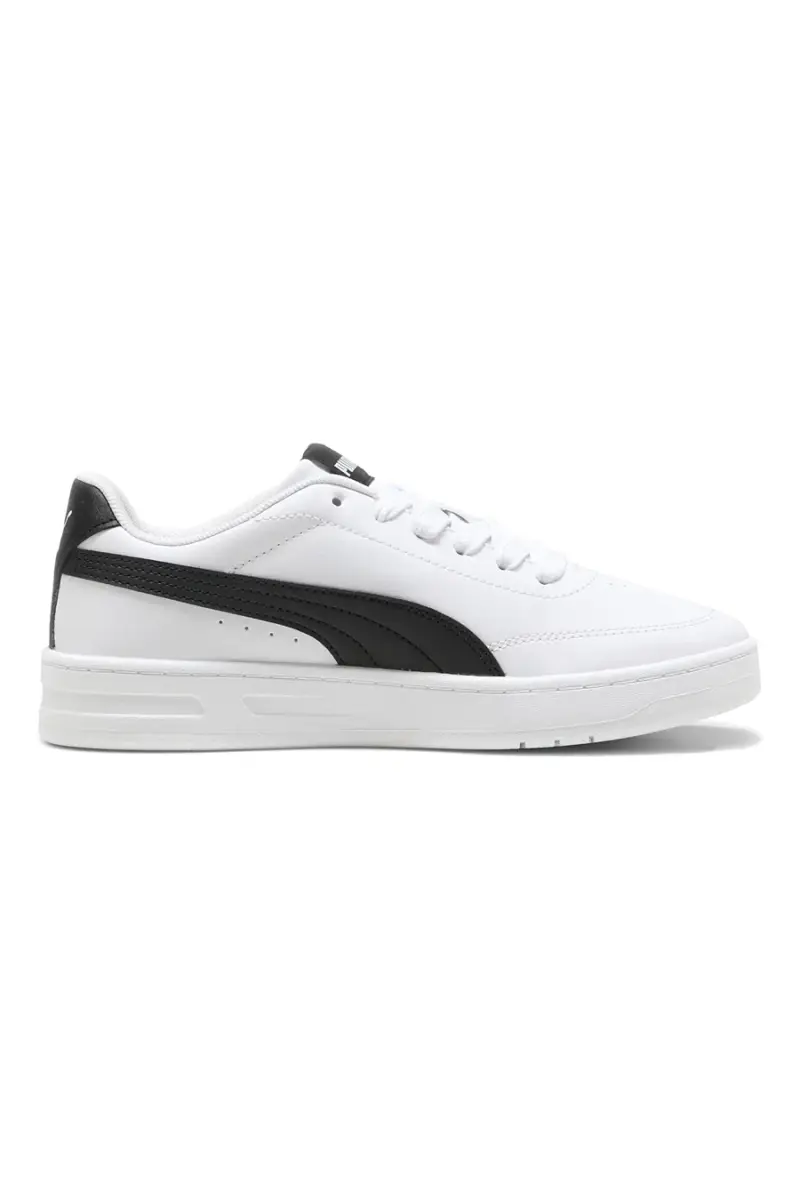 Sneakers bianche con dettagli neri sportive Puma Court Classic Clean Jr [BIANCO miniatura 4