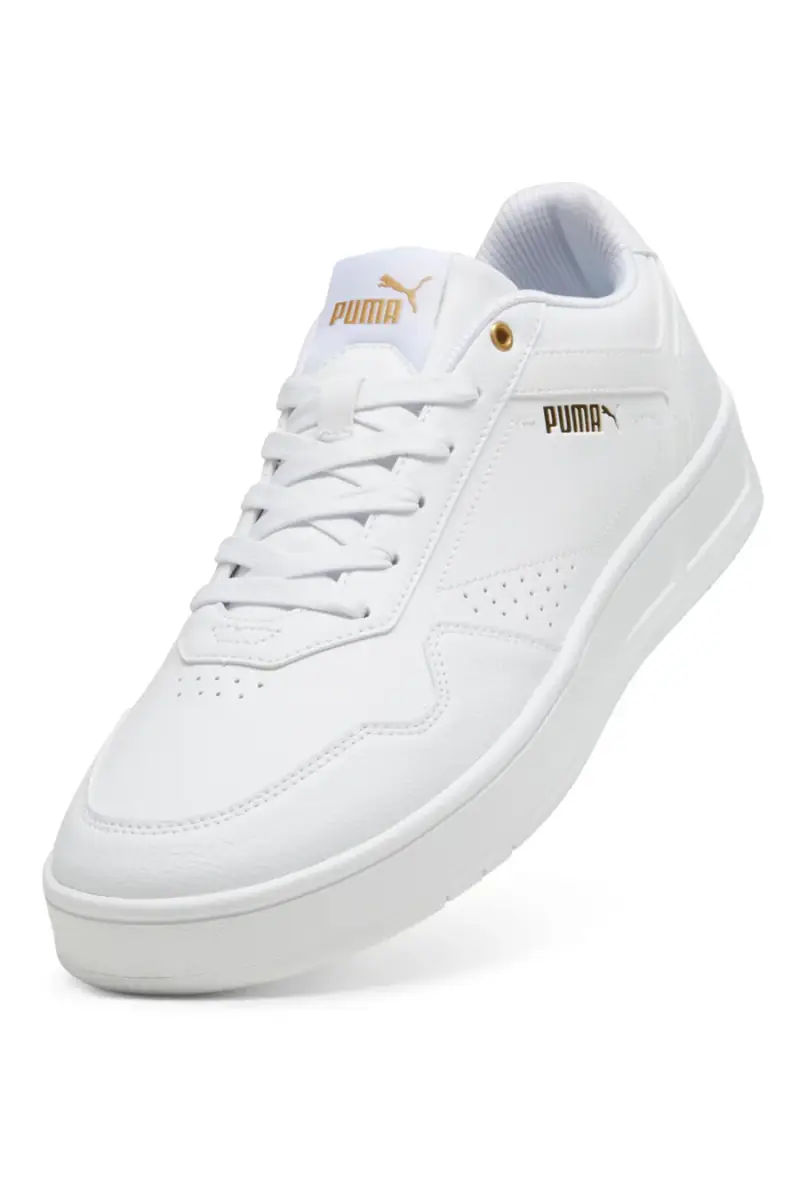 Sneakers Bianche Con Dettagli Oro Puma Court Classic [BIANCO] miniatura 4
