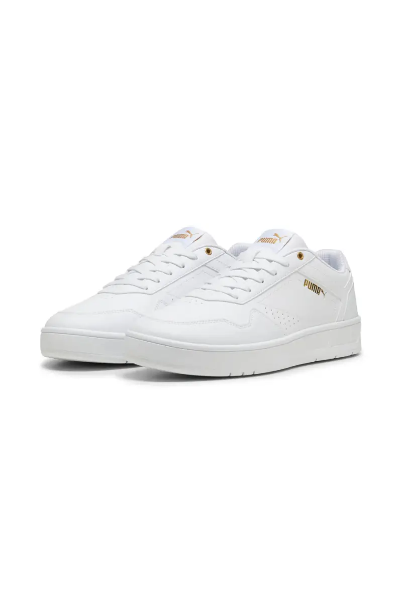 Sneakers Bianche Con Dettagli Oro Puma Court Classic [BIANCO] miniatura 5