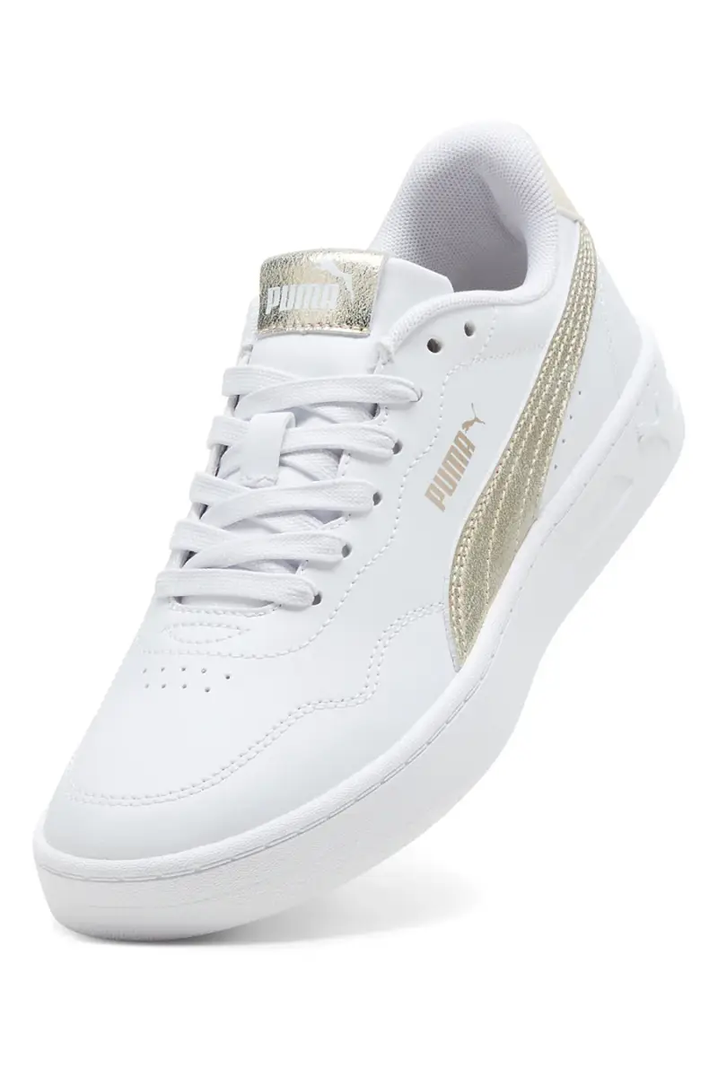 Sneakers bianche con dettagli oro Puma Court Lally Metallic Whisper [BIANCO miniatura 5