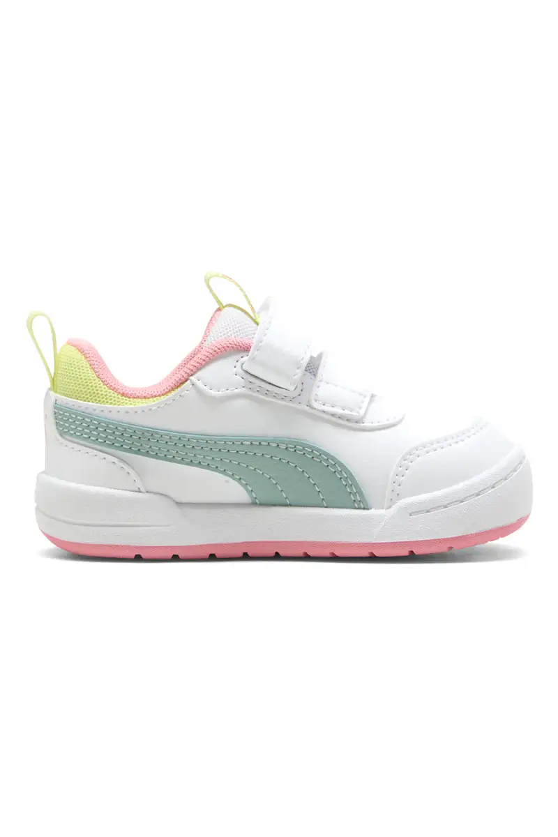 Sneakers bianche con dettagli pastello regolabili Puma Multiflex 2 Color V Inf [BIANCO] miniatura 3