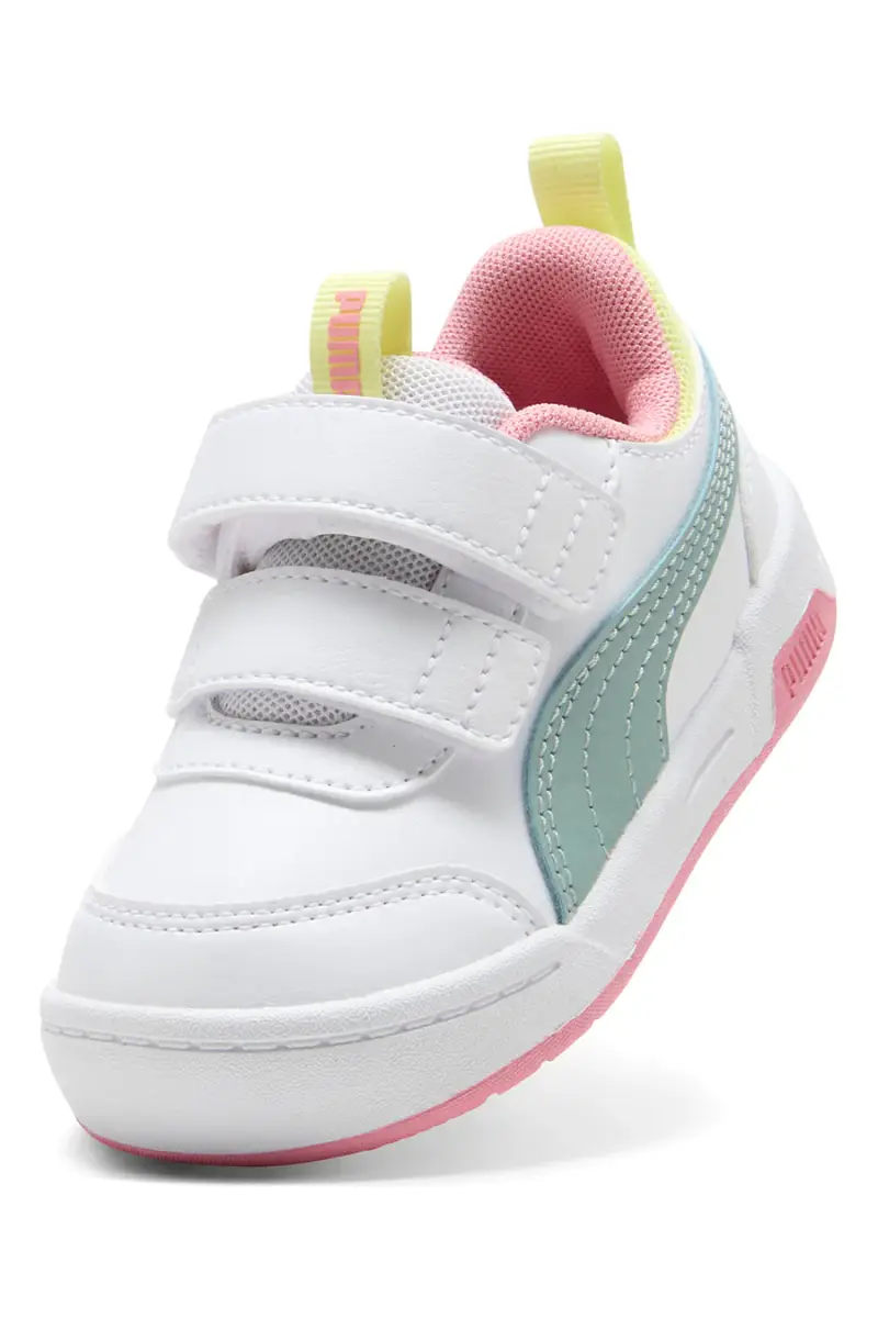Sneakers bianche con dettagli pastello regolabili Puma Multiflex 2 Color V Inf [BIANCO] miniatura 5