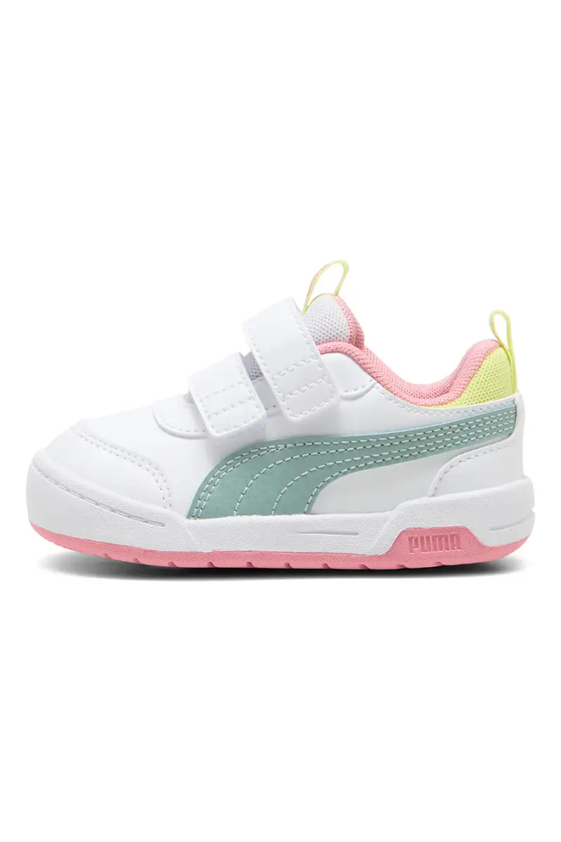 Sneakers bianche con dettagli pastello regolabili Puma Multiflex 2 Color V Inf [BIANCO]