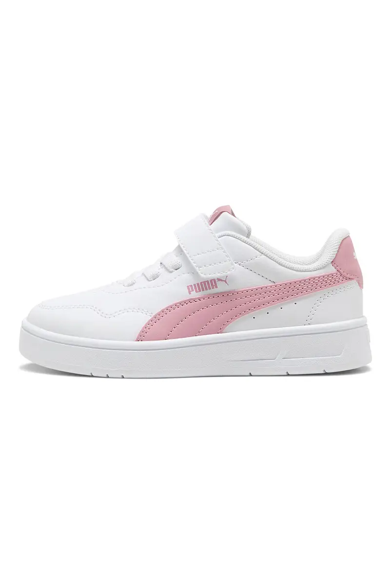 Sneakers bianche con dettagli rosa Puma Court Lally AC+ PS [BIANCO]