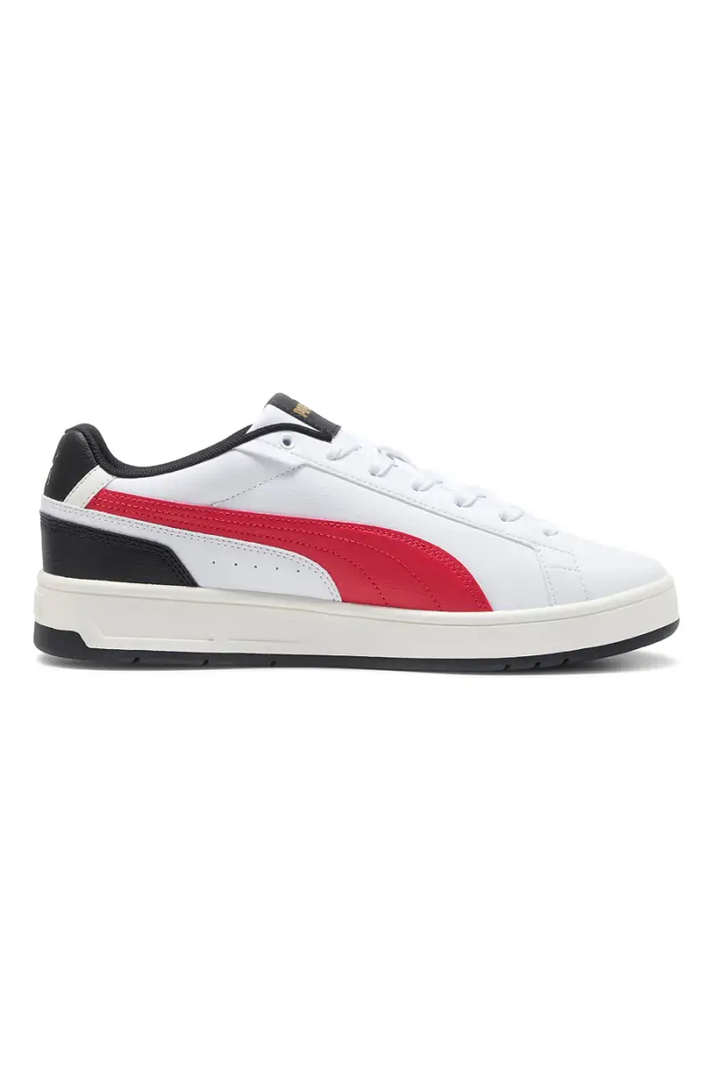 Sneakers bianche con dettagli rossi e neri Puma Court Classico [BIANCO miniatura 3