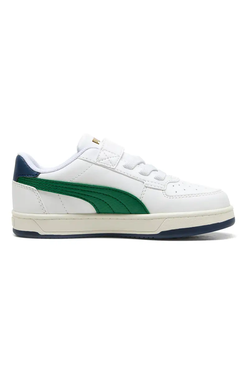 Sneakers bianche con dettagli verdi bambino con strappo Puma Caven 2 Retro AC + PS [BIANCO] miniatura 3