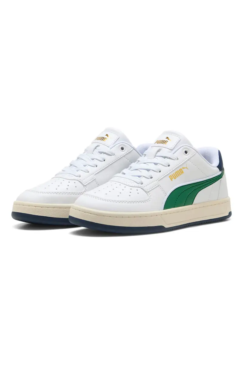 Sneakers bianche con dettagli verdi e blu Puma CAVEN 2 0 RETRO JR [BIANCO] miniatura 2