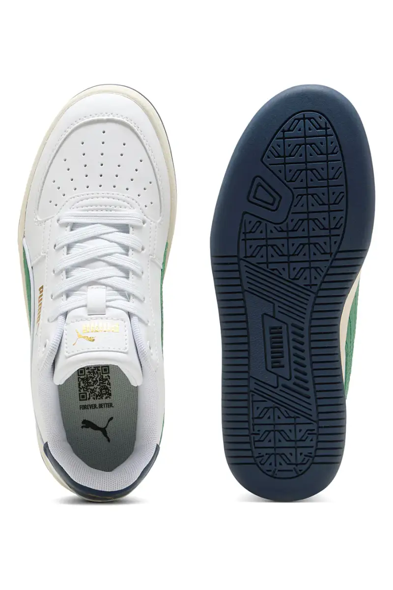 Sneakers bianche con dettagli verdi e blu Puma CAVEN 2 0 RETRO JR [BIANCO] miniatura 5