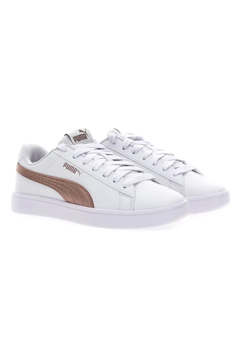 Sneakers bianche dettagli rame classiche Puma Rickie Classic JR [BIANCO] miniatura 5