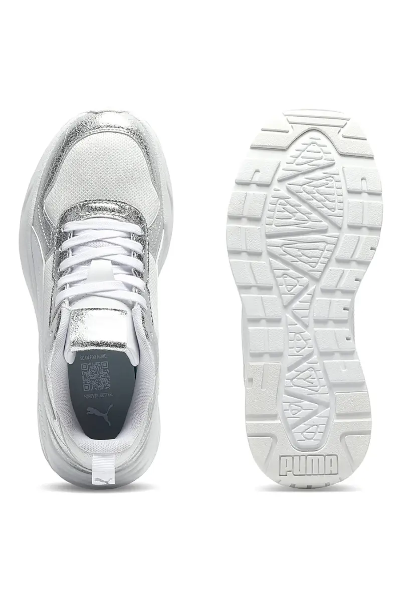 Sneakers bianche e argento in mesh Puma Trinity 2 Lt Metallic Whisper [BIANCO miniatura 4