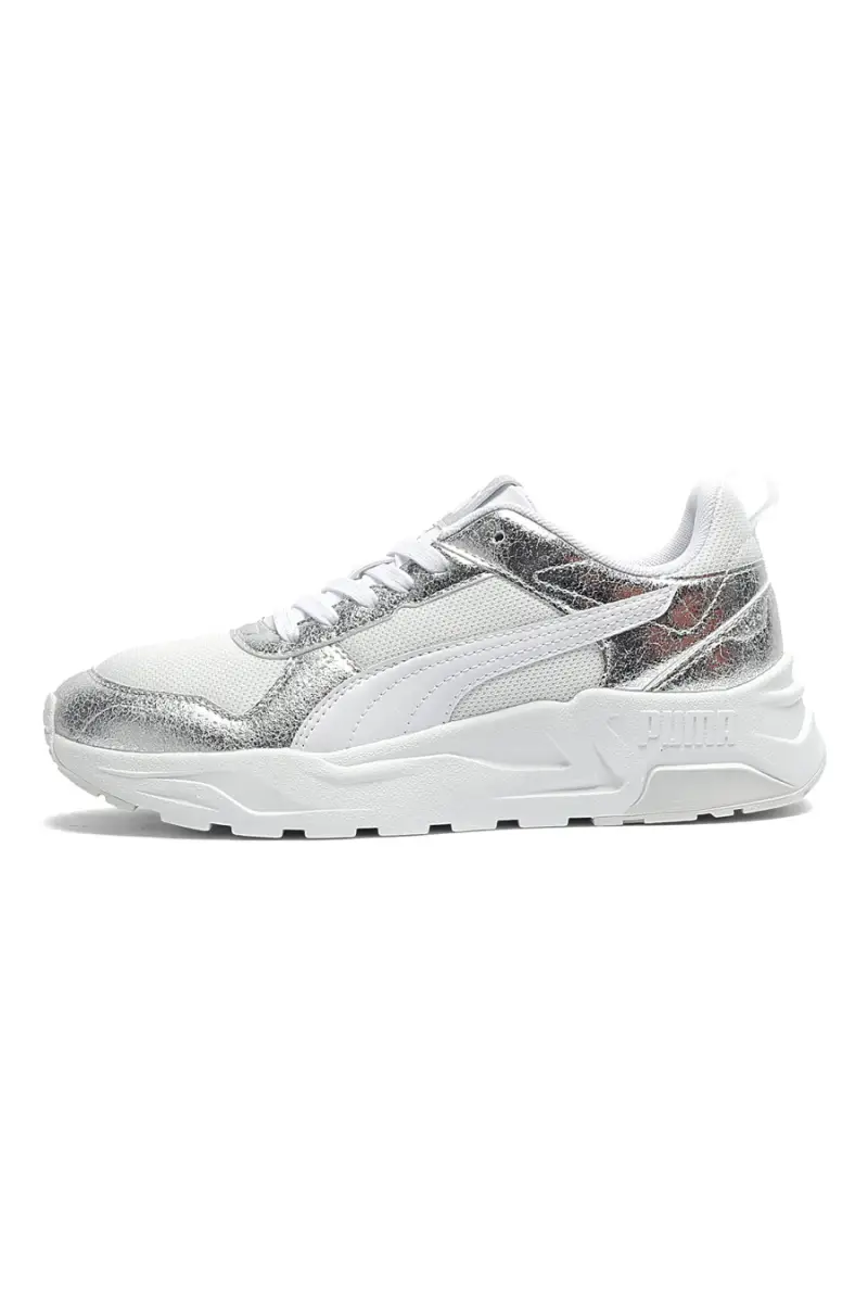 Sneakers bianche e argento in mesh Puma Trinity 2 Lt Metallic Whisper [BIANCO