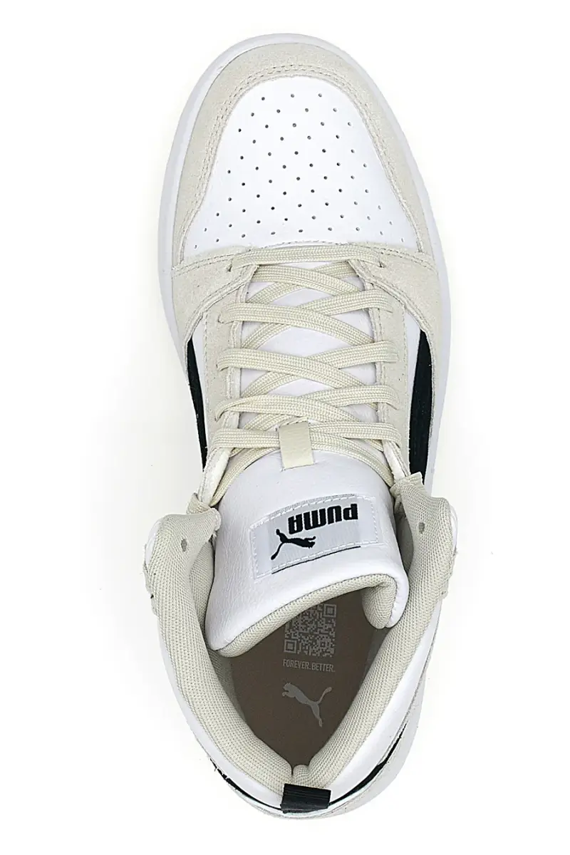 Sneakers bianche e beige mid-cut inserti a contrasto Puma Rebound V6 SD [BIANCO miniatura 3
