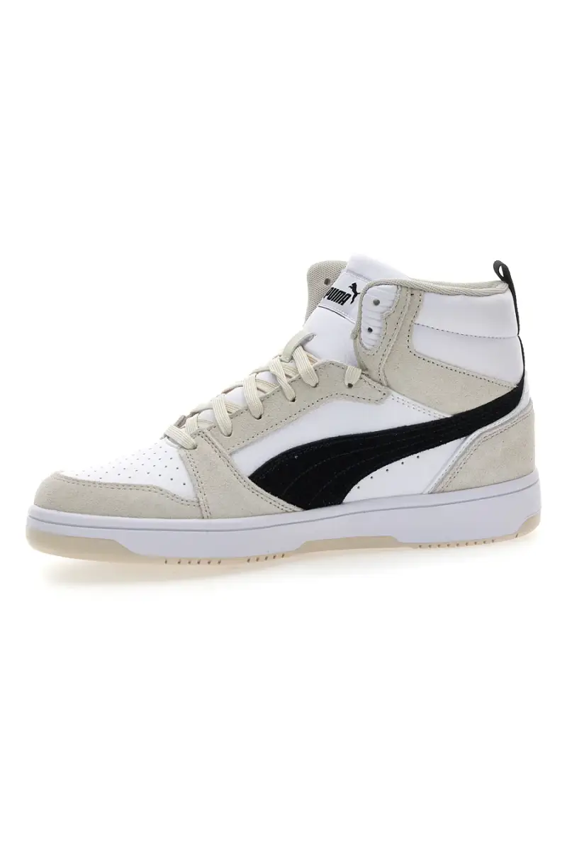 Sneakers bianche e beige mid-cut inserti a contrasto Puma Rebound V6 SD [BIANCO miniatura 5