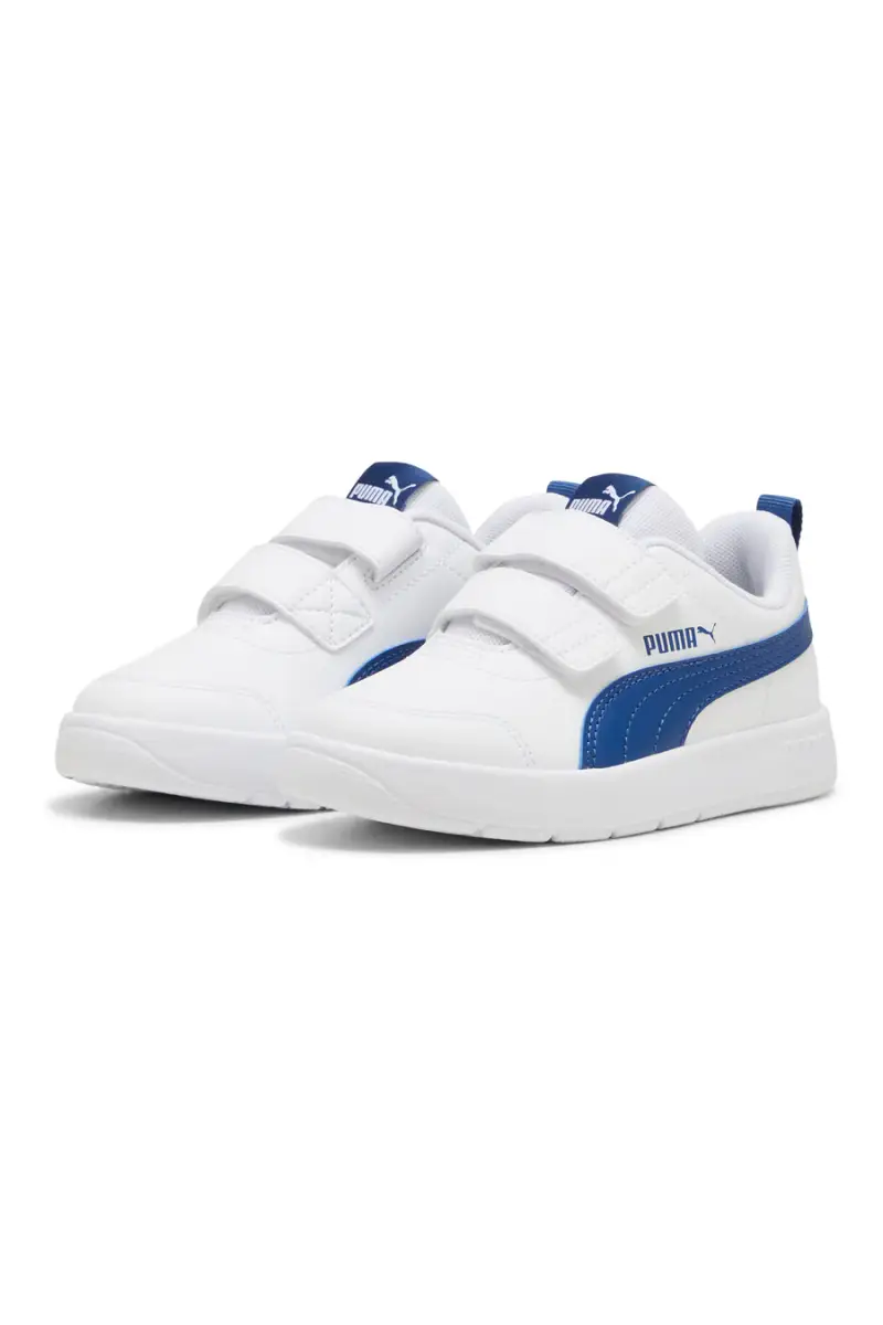 Sneakers bianche e blu con strappi Puma Courtflex V3 V Ps [BIANCO miniatura 2