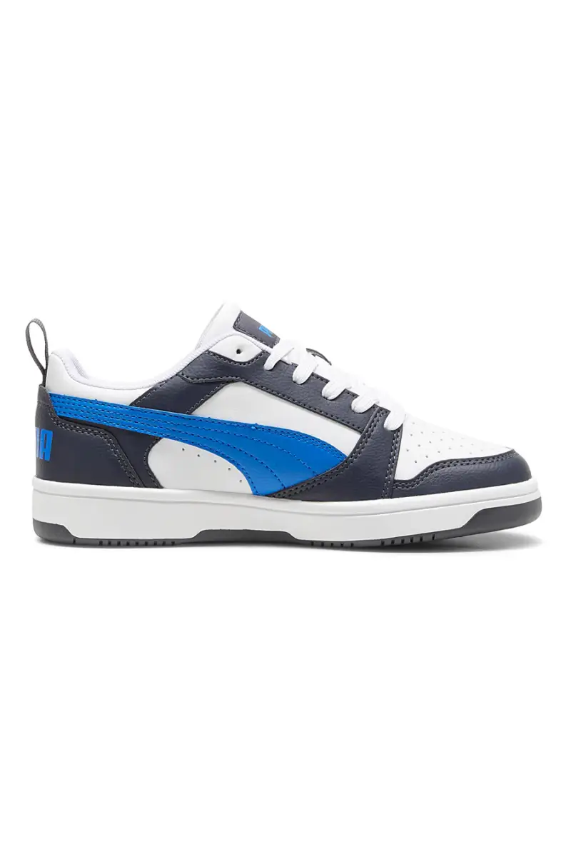 Sneakers Bianche e Blu Puma Rebound V6 Low Jr [BIANCO] miniatura 3