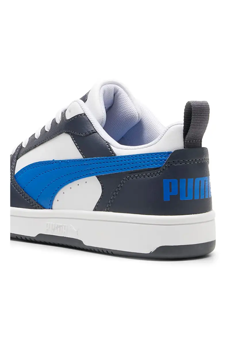 Sneakers Bianche e Blu Puma Rebound V6 Low Jr [BIANCO] miniatura 5
