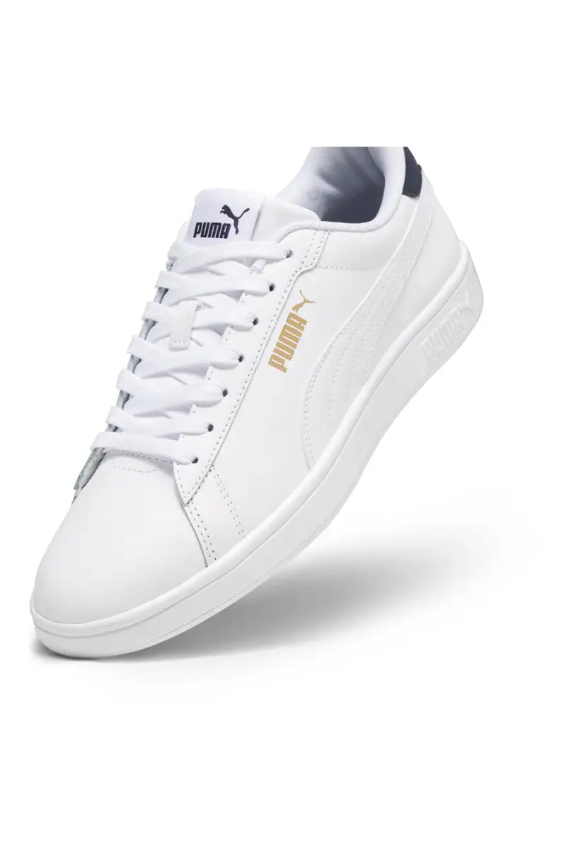 Sneakers Bianche e Blu Puma Smash 3 L [BIANCO miniatura 4