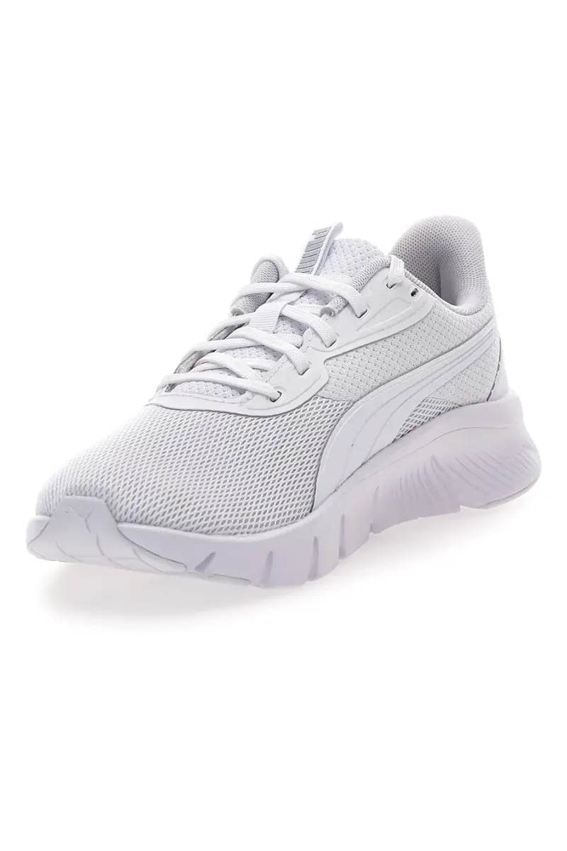 Sneakers bianche e grigio chiaro in mesh Puma FlexFocus Lite Modern Jr [WHITE miniatura 3