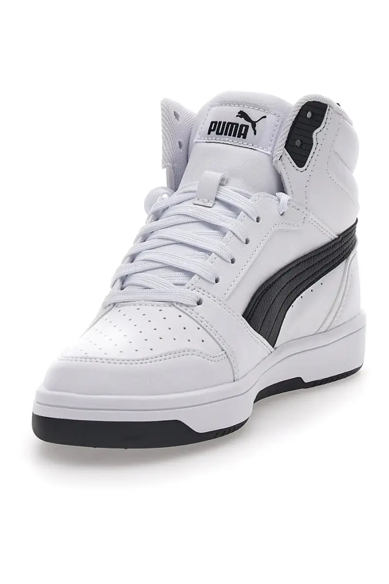 Sneakers Bianche e Nere Mid-Cut Puma Rebound V6 Mid Jr [BIANCO miniatura 3