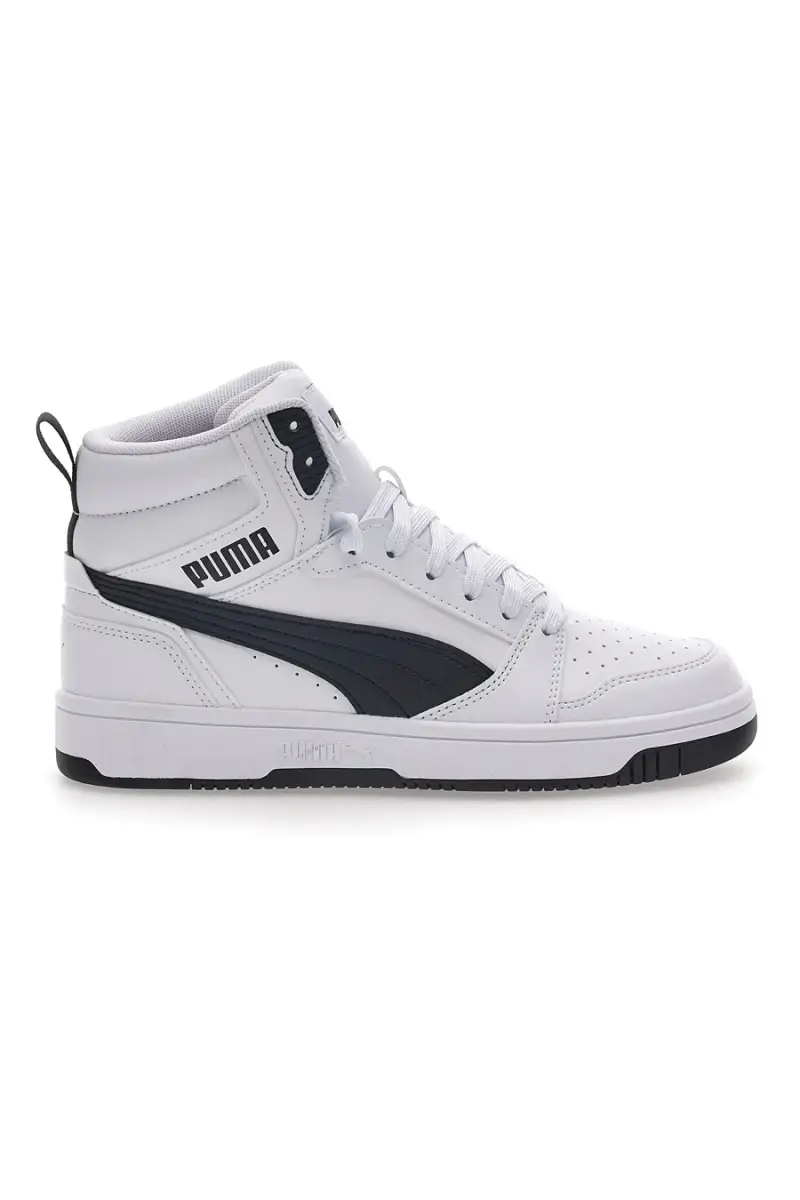 Sneakers Bianche e Nere Mid-Cut Puma Rebound V6 Mid Jr [BIANCO