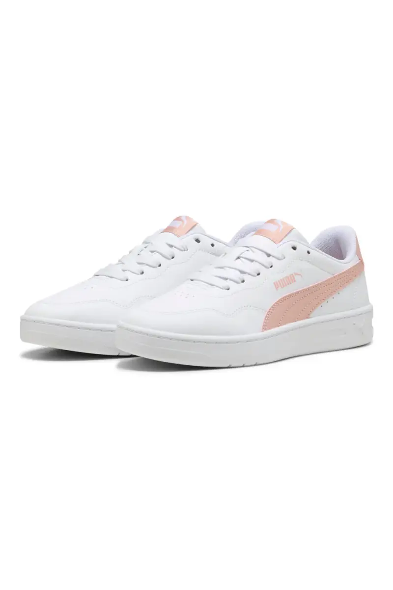 Sneakers Bianche e Rosa con Lacci Puma Court Lally JR [ROSA miniatura 4