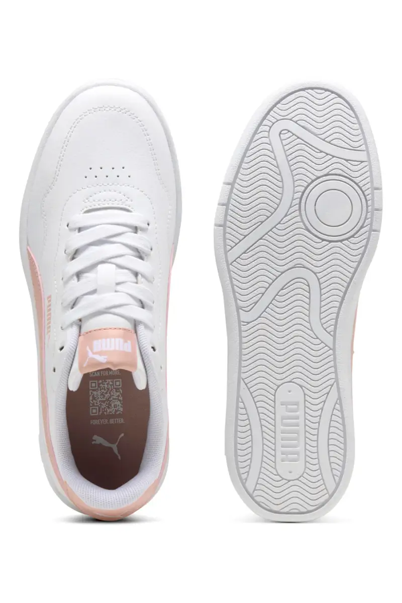 Sneakers Bianche e Rosa con Lacci Puma Court Lally JR [ROSA miniatura 5