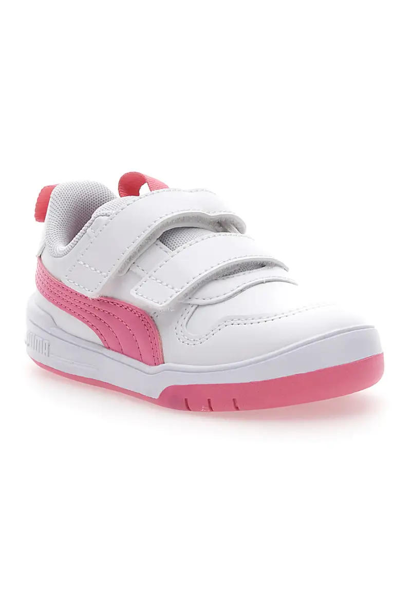 Sneakers Bianche e Rosa Con Strappi in Velcro Puma Multiflex Sl V Inf [BIANCO miniatura 2