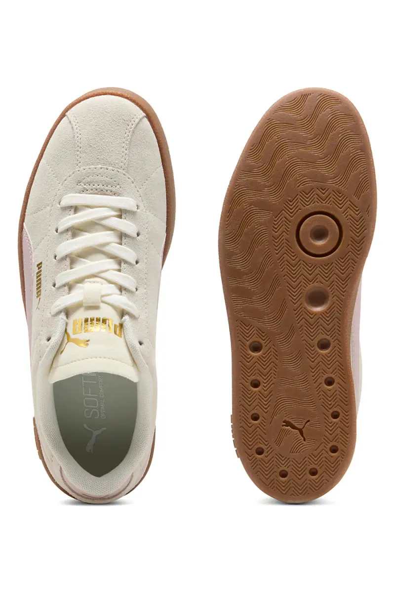 Sneakers Bianche e Rosa con Tomaia in Pelle Puma Club II [BIANCO miniatura 4