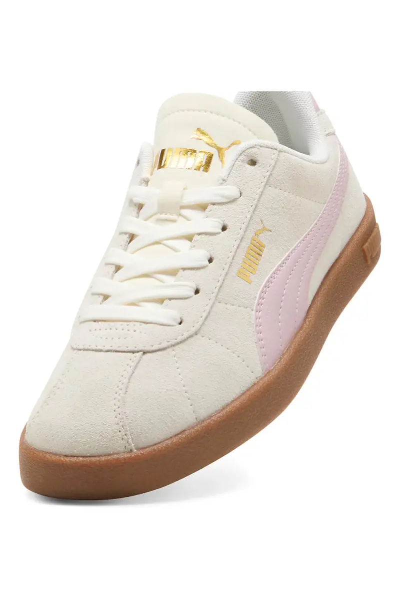 Sneakers Bianche e Rosa con Tomaia in Pelle Puma Club II [BIANCO miniatura 5